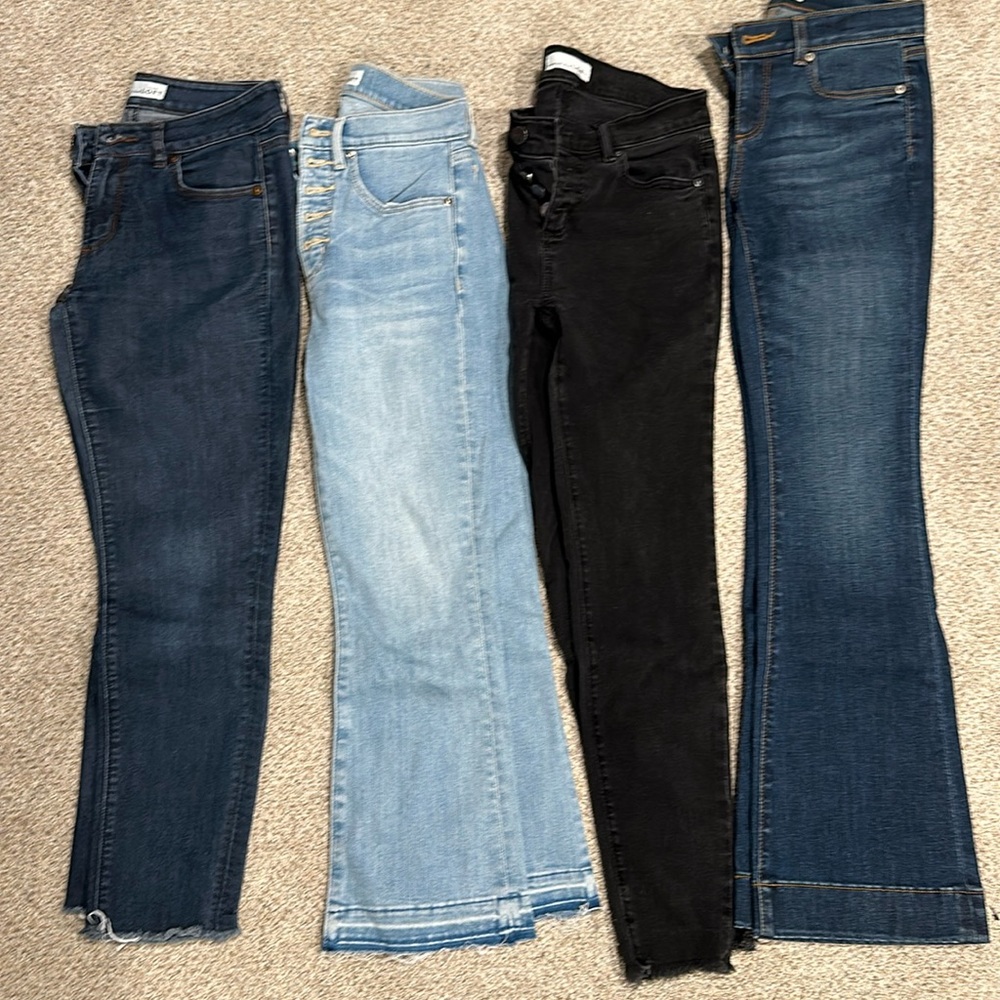 Lot of 4 Ann Taylor Loft Jeans - size 25/0P and 26/2P